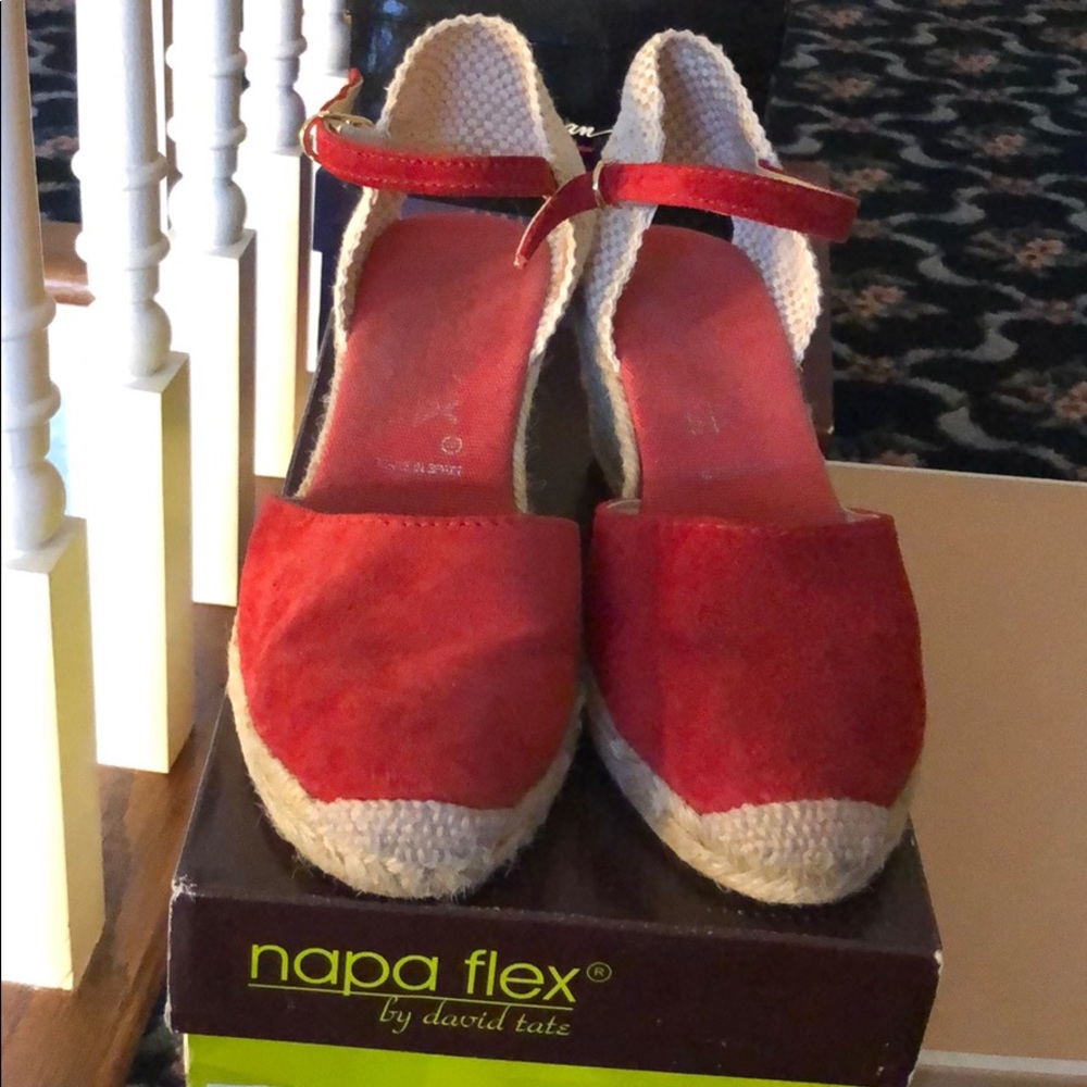 David Tate red espadrill